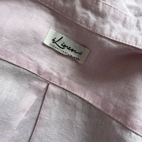 ILinen Pink Linen button down shirt - Picture 4 of 4
